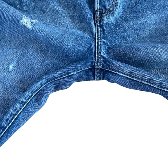 Levi's Wedgie Straight Jeans High Rise Medium Wash Before Dawn Distressed Sz 27 - Picture 13 of 15